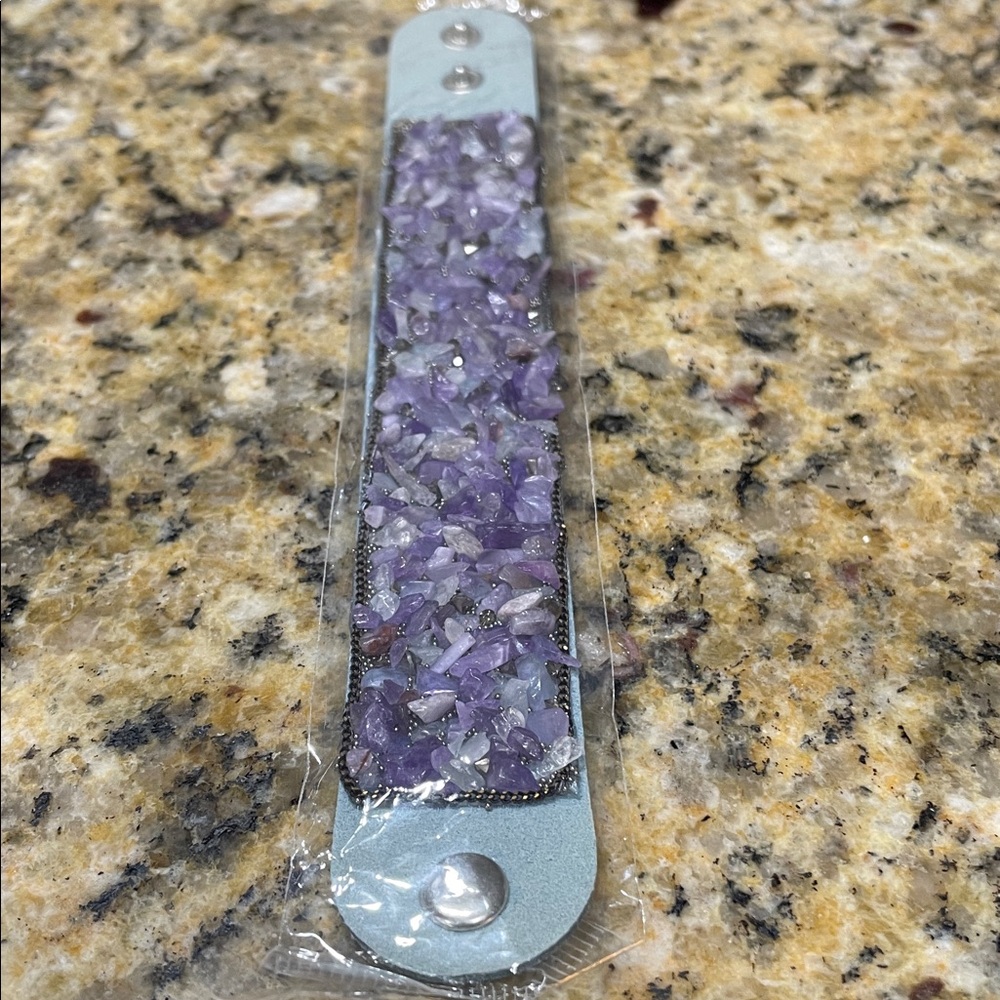 Artisan Purple Gemstone Bracelet - Picture 3 of 8